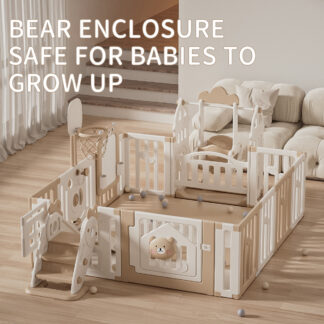 Bear Theme All-in-One Toddler Playpen & Activity Playground